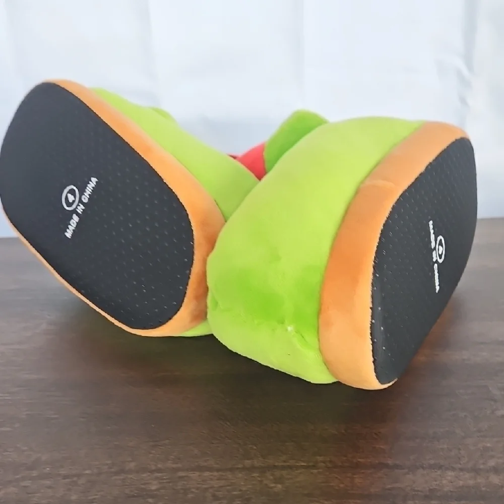 Teenage Mutant Ninja Turtles Green and Orange RED Rapheal Kids Slippers